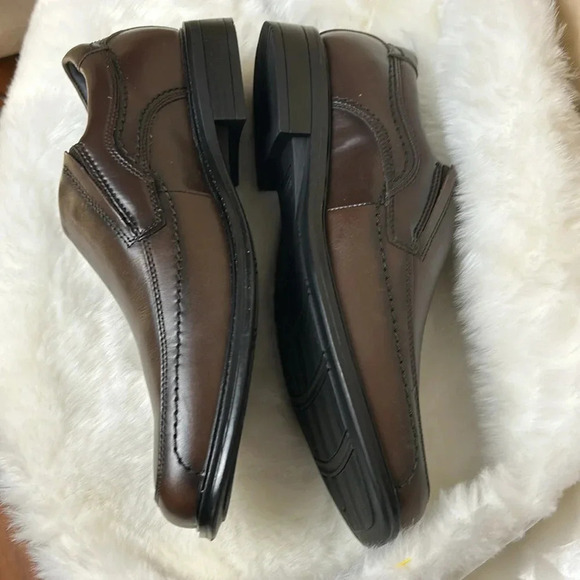 Men shoes, sz 10 W, tan ,leather,NEW! NIB, RELIANT, ,loafers,brown,office,comfy - Picture 2 of 16